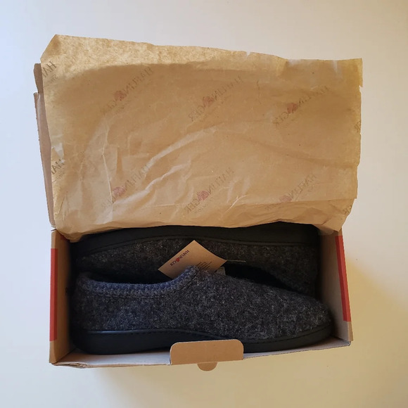 Haflinger ATB Hard Sole Dark Gray Wool Indoor/Outdoor Slippers Size EU 47/US 14 - Picture 4 of 15